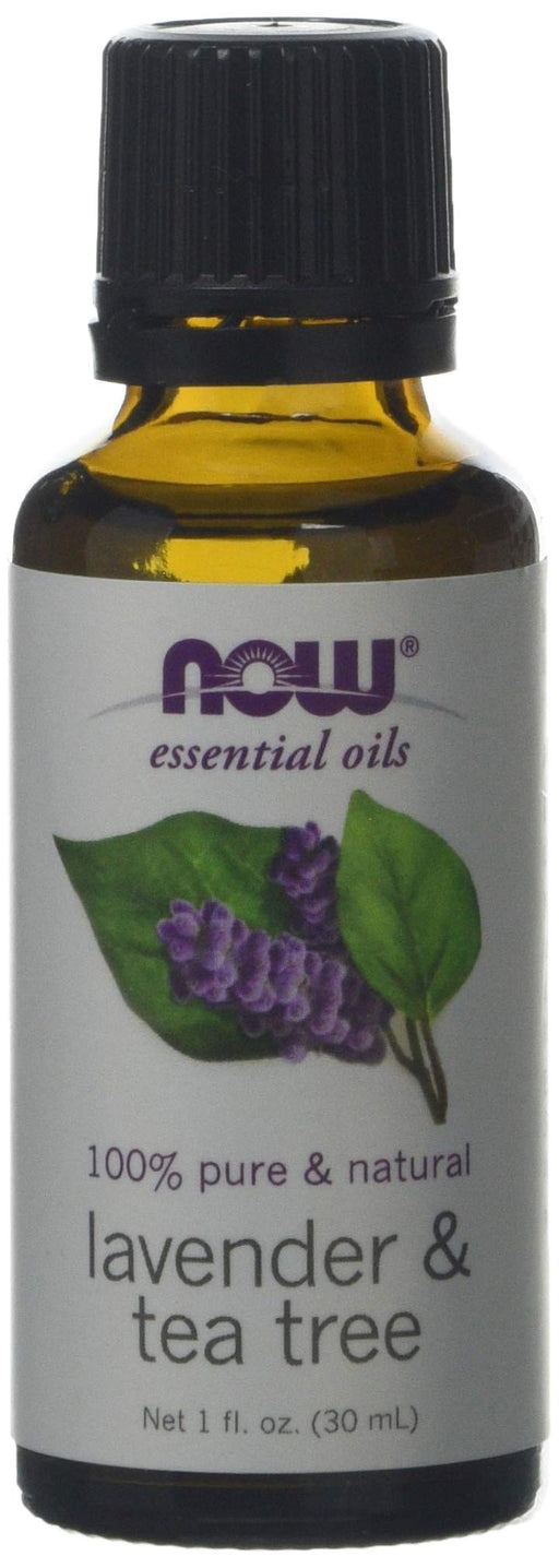 NOW Foods Essential Oil, Lavender & Tea Tree Oil - 30 ml. | High-Quality Health and Wellbeing | MySupplementShop.co.uk