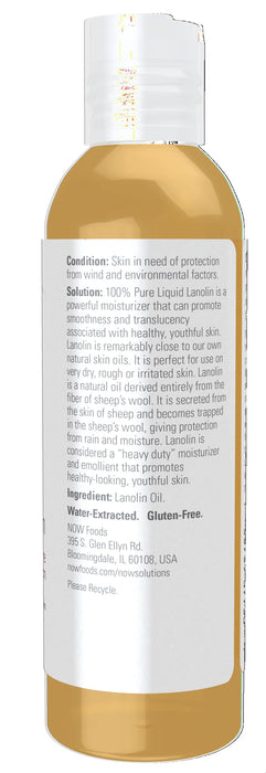 NOW Foods Lanolin, 100% Pure Liquid - 118 ml. - Health and Wellbeing at MySupplementShop by NOW Foods