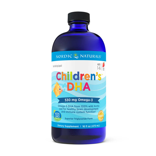 Nordic Naturals Children's DHA, 530mg Strawberry - 473 ml. | High-Quality Omega-3 | MySupplementShop.co.uk