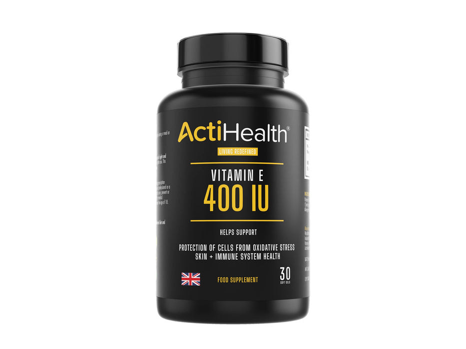 ActiHealth Vitamin E, 400IU - 30 softgels | High-Quality Health and Wellbeing | MySupplementShop.co.uk