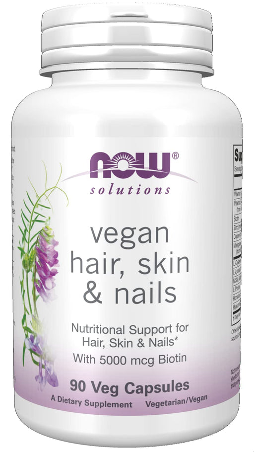 NOW Foods Vegan Hair, Skin & Nails - 90 vcaps - Health and Wellbeing at MySupplementShop by NOW Foods