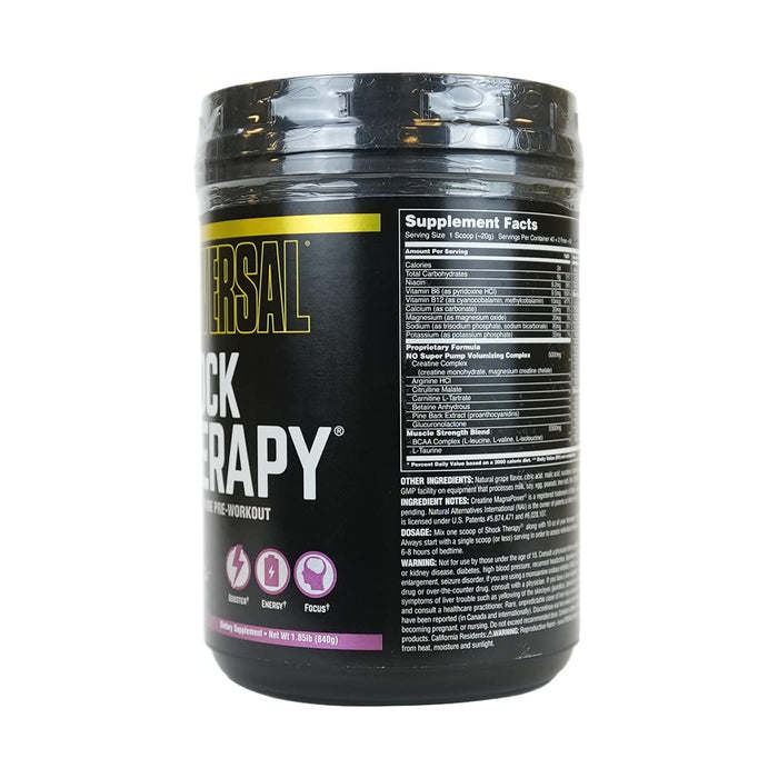 Universal Nutrition Shock Therapy, Grape Ape - 840 grams | High-Quality Nitric Oxide Boosters | MySupplementShop.co.uk