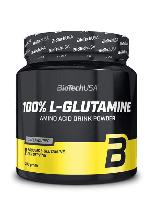 BioTechUSA 100% L-Glutamine, Unflavoured - 240 grams - L-Glutamine, Glutamine at MySupplementShop by BioTechUSA