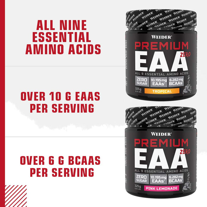 Weider Premium EAA Zero, Tropical - 325 grams | High-Quality Amino Acids and BCAAs | MySupplementShop.co.uk