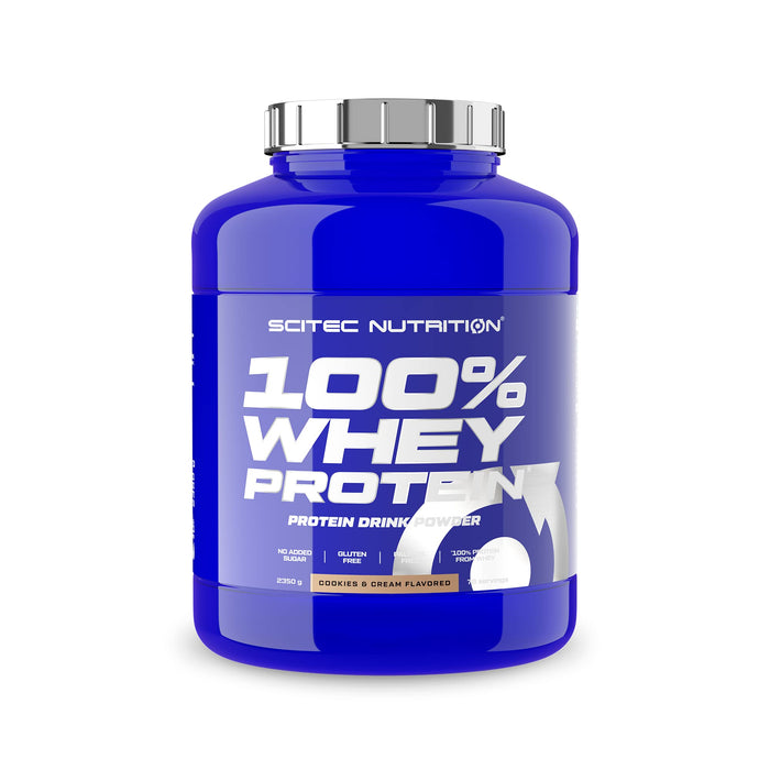 SciTec 100% Whey Protein, Cookies & Cream - 2350 grams | High-Quality Protein | MySupplementShop.co.uk