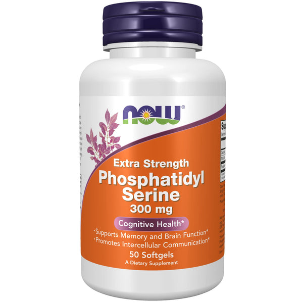 NOW Foods Phosphatidyl Serine, 300mg Extra Strength - 50 softgels | High-Quality Combination Multivitamins & Minerals | MySupplementShop.co.uk