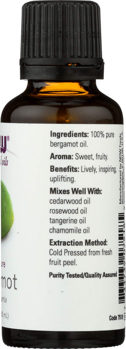 NOW Foods Essential Oil, Bergamot Oil - 30 ml. | High-Quality Essential Oil Blends | MySupplementShop.co.uk