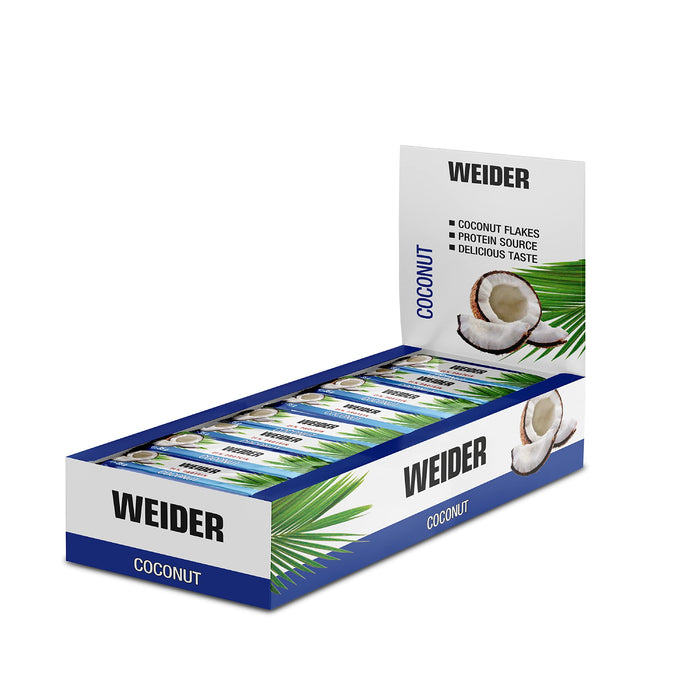 Weider Carbohydrate & Protein Bar, Coconut - 24 bars - Health Foods at MySupplementShop by Weider