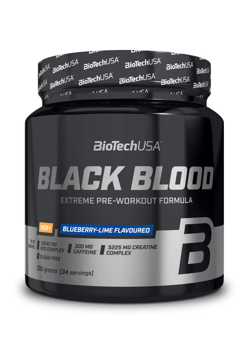 BioTechUSA Black Blood NOX+, Blueberry-Lime (EAN 5999076232376) - 330 grams - Nitric Oxide Boosters at MySupplementShop by BioTechUSA