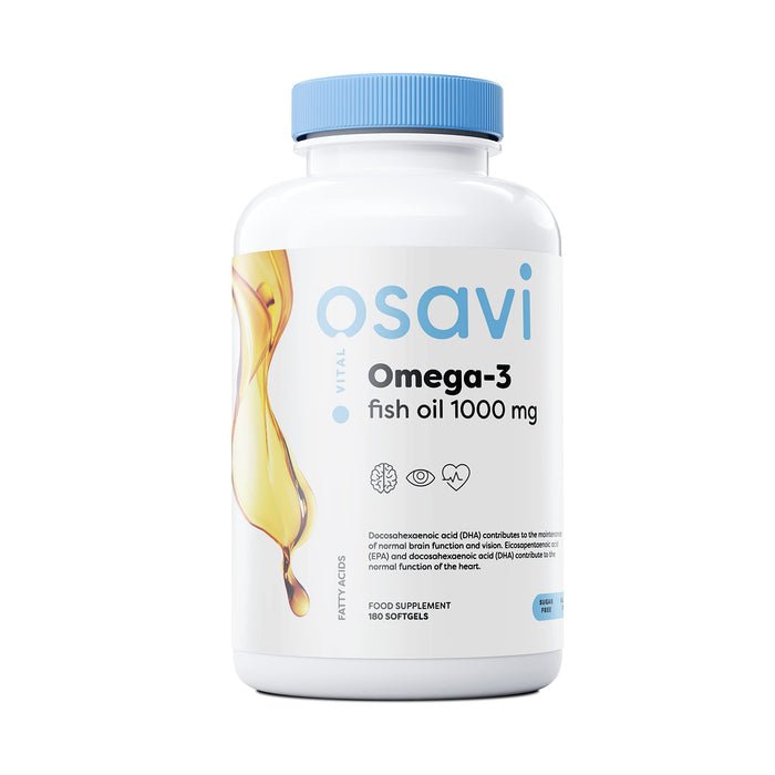 Omega-3 Fish Oil, 1000mg (Lemon) - 180 softgels - Omega-3 at MySupplementShop by Osavi