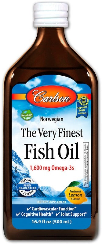 Carlson Labs The Very Finest Fish Oil, Natural Orange - 500 ml. - Omegas, EFAs, CLA, Oils at MySupplementShop by Carlson Labs