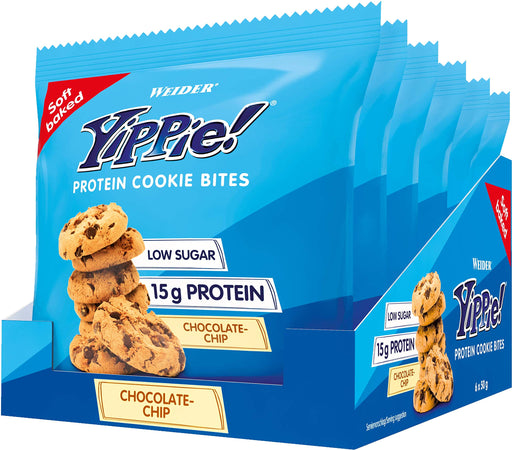 Weider Yippie! Protein Cookie, Chocolate Chip - 6 x 50g | High-Quality Health Foods | MySupplementShop.co.uk