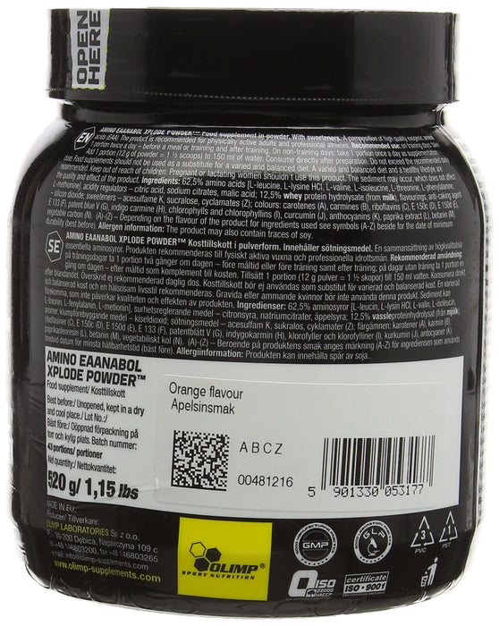 Olimp Nutrition Amino EAA Xplode, Orange - 520 grams | High-Quality Amino Acids and BCAAs | MySupplementShop.co.uk