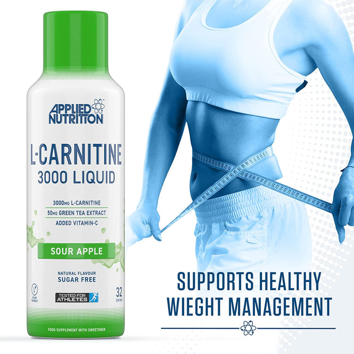 Applied Nutrition L-Carnitine 3000 Liquid 480ml - Slimming and Weight Management at MySupplementShop by Applied Nutrition