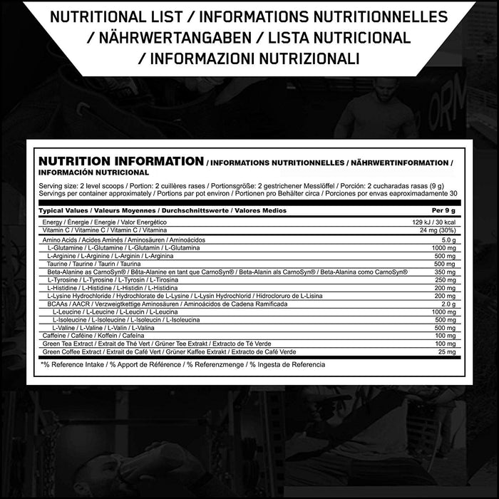 Optimum Nutrition Amino Energy Pre Workout Powder Keto Friendly with Beta Alanine Caffeine Amino Acids and Vitamin C 30 Servings 270g - Amino Acids and BCAAs at MySupplementShop by Optimum Nutrition