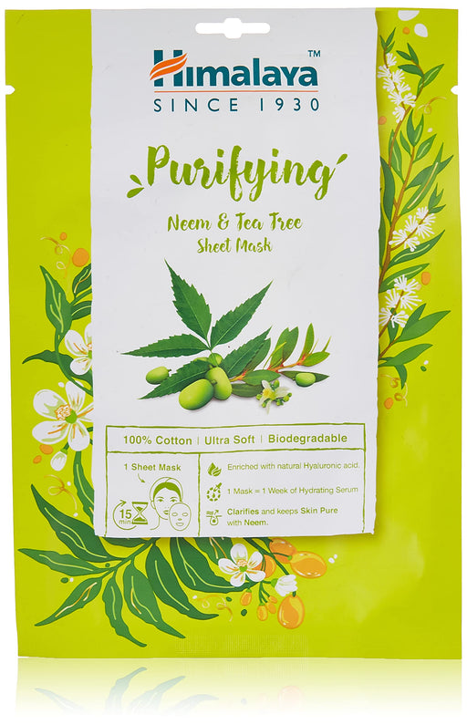 Himalaya Purifying Neem & Tea Tree Sheet Mask - 30 ml. | High-Quality Masks | MySupplementShop.co.uk