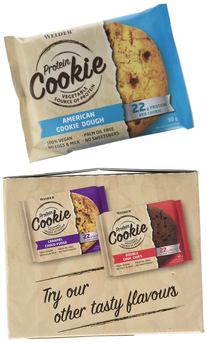 Weider Protein Cookie, All American Dough - 12 x 90g | High-Quality Health Foods | MySupplementShop.co.uk