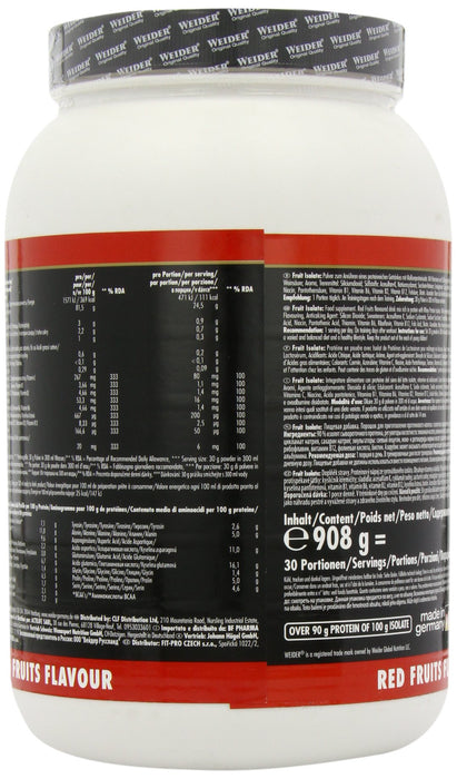 Weider Fruity Isolate, Red Fruits - 908 grams | High-Quality Protein | MySupplementShop.co.uk