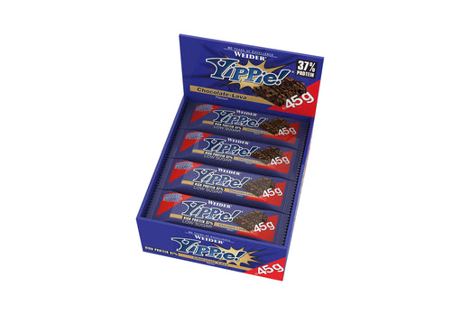 Weider Yippie! Bars, Banana Split - 12 bars (45 grams) | High-Quality Protein Bars | MySupplementShop.co.uk