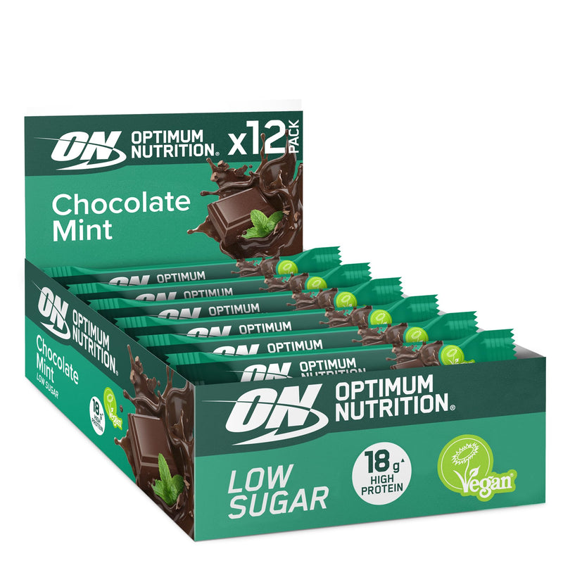 Optimum Nutrition Plant Bar 12x60g Choc Mint by Optimum Nutrition at MYSUPPLEMENTSHOP.co.uk