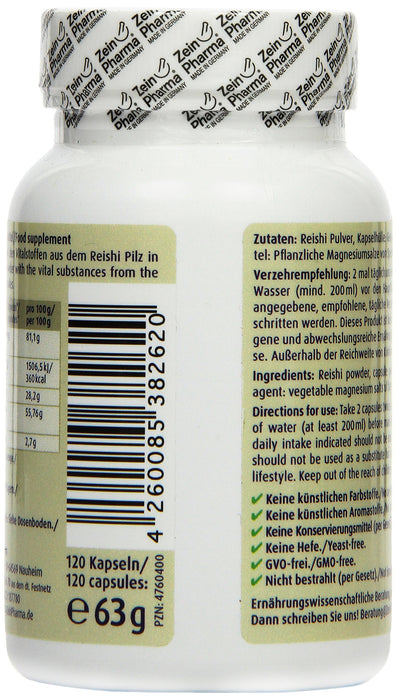 Zein Pharma Reishi Mono, 450mg - 120 caps | High-Quality Multiminerals | MySupplementShop.co.uk