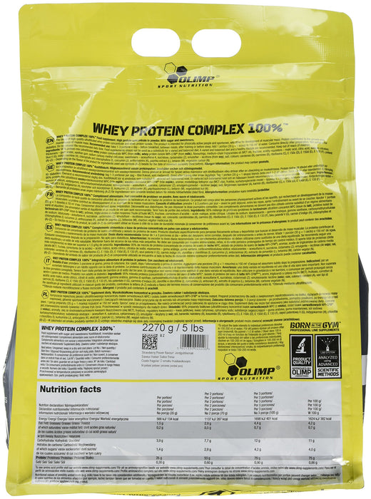 Olimp Nutrition Whey Protein Complex 100%, Strawberry (EAN 5901330044496) - 2270 grams | High-Quality Protein | MySupplementShop.co.uk