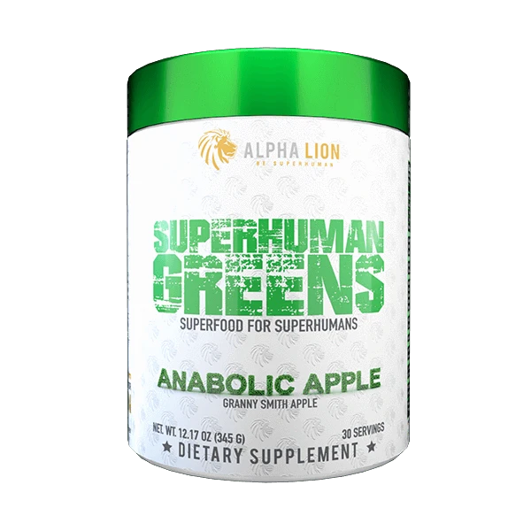 Alpha Lion SuperHuman Greens 345g Anabolic Apple | High-Quality Sports Nutrition | MySupplementShop.co.uk
