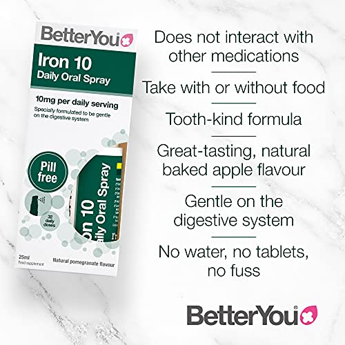 BetterYou Iron 10 Daily Oral Spray - 25ml - Vitamins & Minerals at MySupplementShop by BetterYou