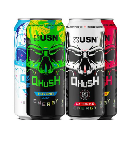 USN QHUSH Energy 24 x 500ml | High-Quality Health Foods | MySupplementShop.co.uk