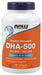 NOW Foods DHA-500, 500 DHA / 250 EPA - 180 softgels - Omegas, EFAs, CLA, Oils at MySupplementShop by NOW Foods