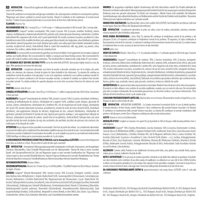 SciTec MyoFactor, Pineapple-Coconut - 285 grams - Creatine Supplements at MySupplementShop by SciTec
