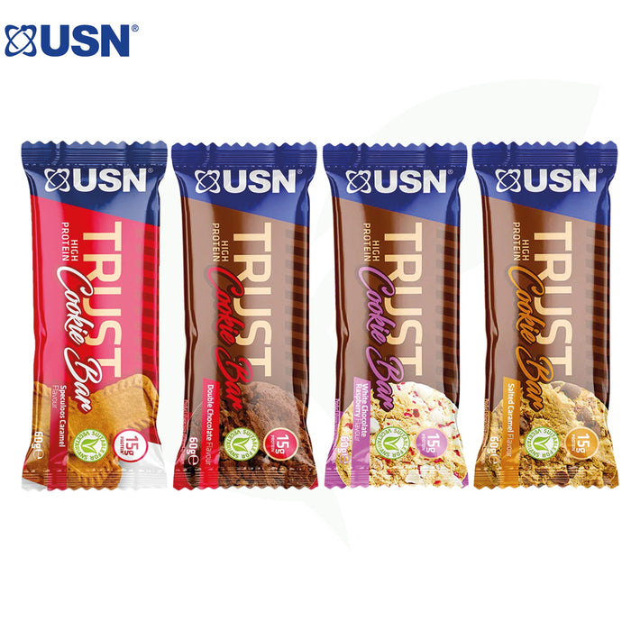 USN Trust Cookie Bar 12 x 60g - Health & Beauty > Health Care > Fitness & Nutrition > Vitamins & Supplements at MySupplementShop by USN