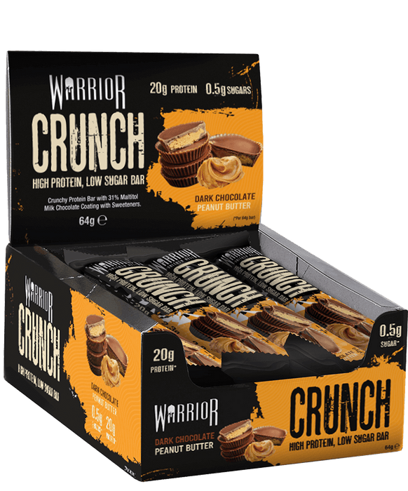 Warrior Crunch Bar 12 bars - Dark Chocolate Peanut Crunch - Nutrition Bars at MySupplementShop by Warrior Supplements