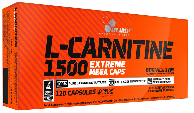 Olimp Nutrition L-Carnitine 1500 Extreme - 120 caps | High-Quality Amino Acids and BCAAs | MySupplementShop.co.uk