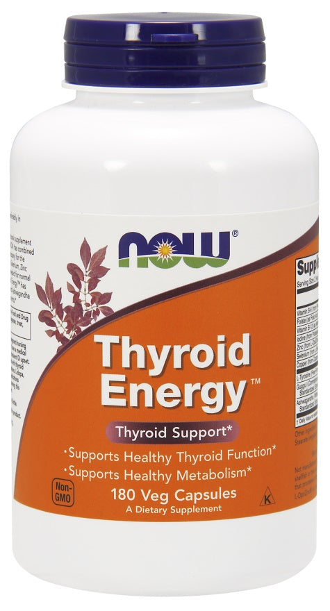 NOW Foods Thyroid Energy - 180 vcaps - Health and Wellbeing at MySupplementShop by NOW Foods