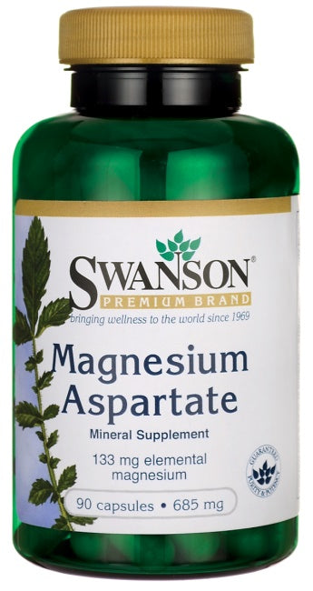 Swanson Magnesium Aspartate, 685mg - 90 caps - Vitamins & Minerals at MySupplementShop by Swanson