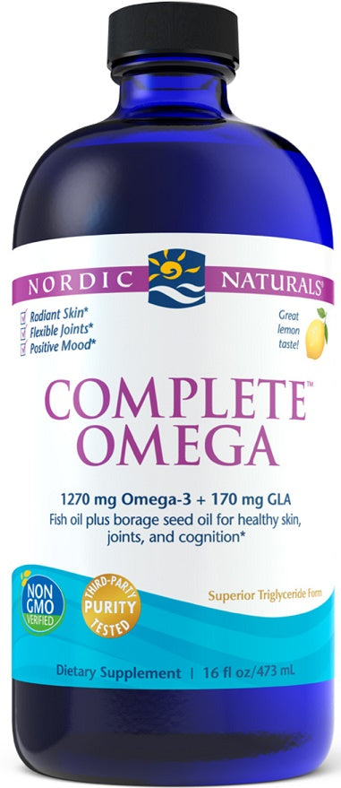 Nordic Naturals Complete Omega, 1270mg Lemon - 473 ml | High-Quality Omegas, EFAs, CLA, Oils | MySupplementShop.co.uk