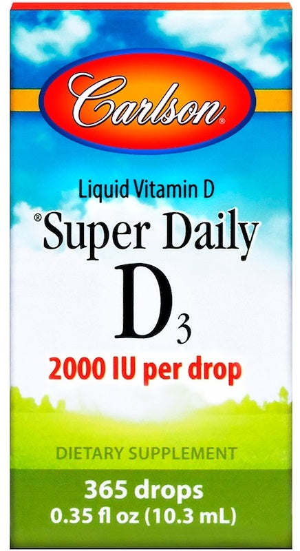 Carlson Labs Super Daily D3, 2000 IU - 10 ml. - Vitamins &amp; Minerals at MySupplementShop by Carlson Labs