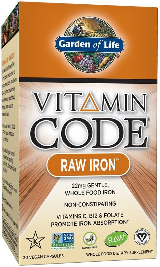 Garden of Life Vitamin Code Raw Iron - 30 vegan caps - Vitamins &amp; Minerals at MySupplementShop by Garden of Life