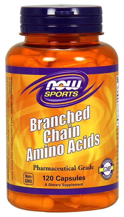 NOW Foods BCAA - Branched Chain Amino Acids - 120 caps - Amino Acids and BCAAs at MySupplementShop by NOW Foods