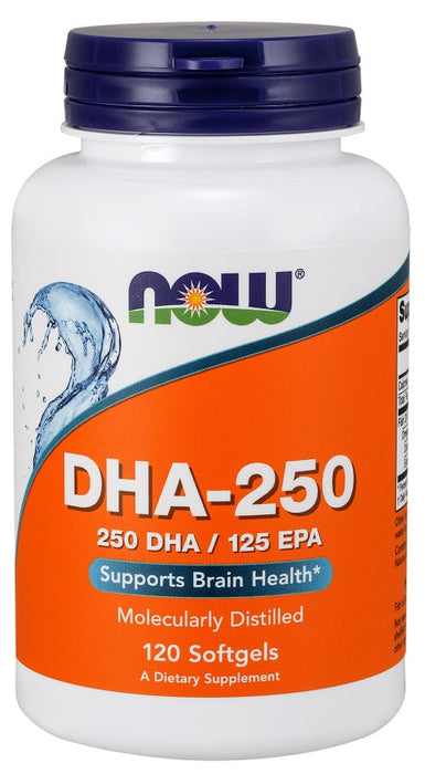 NOW Foods DHA-250, 250 DHA / 125 EPA - 120 softgels - Omegas, EFAs, CLA, Oils at MySupplementShop by NOW Foods