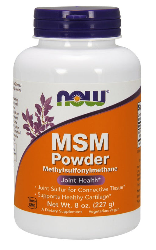 NOW Foods MSM Methylsulphonylmethane, Powder - 227g | High-Quality Joint Support | MySupplementShop.co.uk