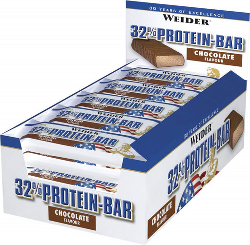 Weider 32% Protein Bar, Chocolate - 24 bars | High-Quality Protein Bars | MySupplementShop.co.uk