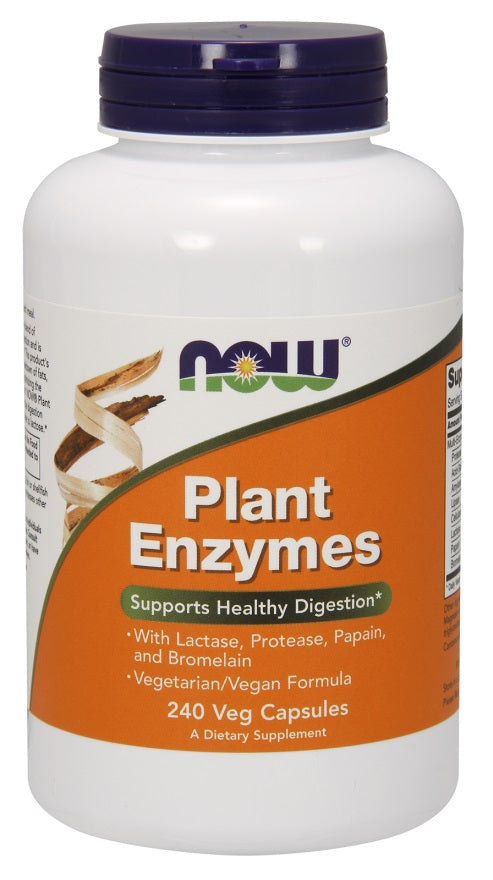 NOW Foods Plant Enzymes - 240 vcaps - Health and Wellbeing at MySupplementShop by NOW Foods
