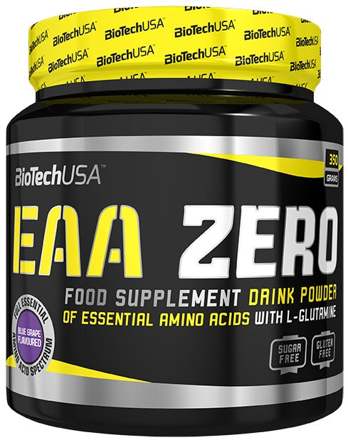 BioTechUSA EAA Zero, Blue Grape - 350 grams | High-Quality Amino Acids and BCAAs | MySupplementShop.co.uk