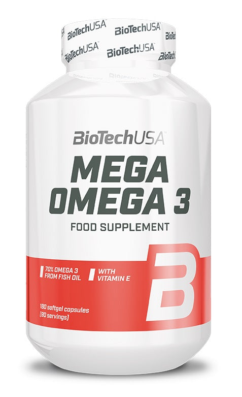 BioTechUSA Mega Omega 3 - 180 caps | High-Quality Omegas, EFAs, CLA, Oils | MySupplementShop.co.uk