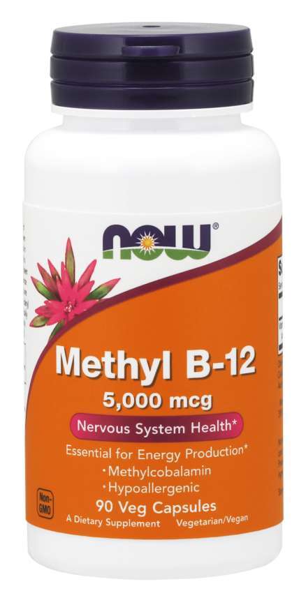 NOW Foods Methyl B-12, 5000mcg - 90 vcaps - Vitamins &amp; Minerals at MySupplementShop by NOW Foods