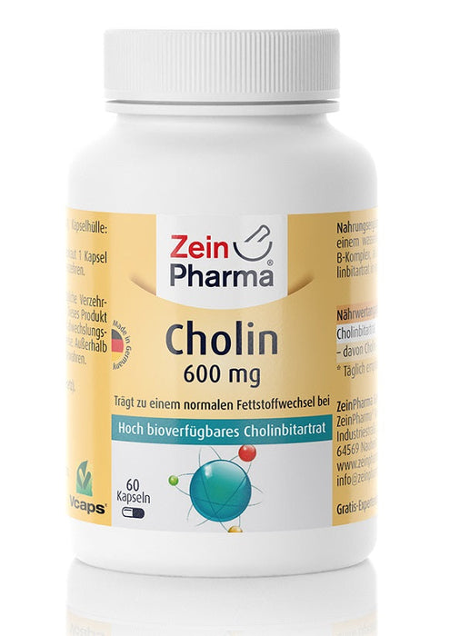 Zein Pharma Choline, 600mg - 60 caps - Health and Wellbeing at MySupplementShop by Zein Pharma