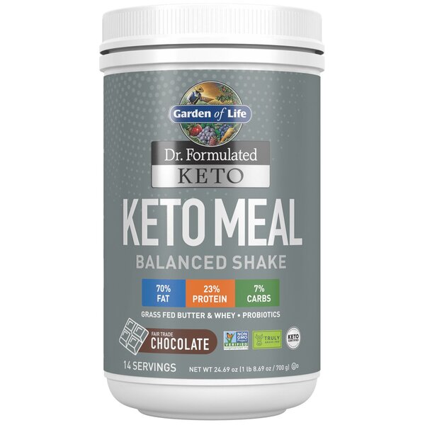 Garden of Life Dr. Formulated Keto Meal, Chocolate - 700g | High-Quality Whey Proteins | MySupplementShop.co.uk