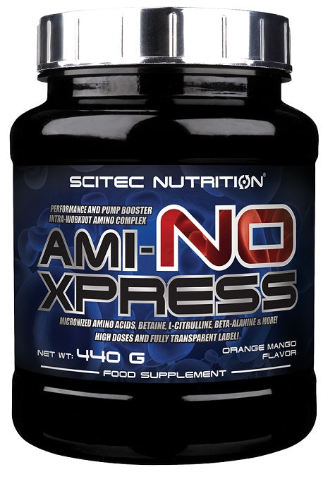 SciTec Ami-NO Xpress, Orange Mango - 440 grams | High-Quality Amino Acids and BCAAs | MySupplementShop.co.uk